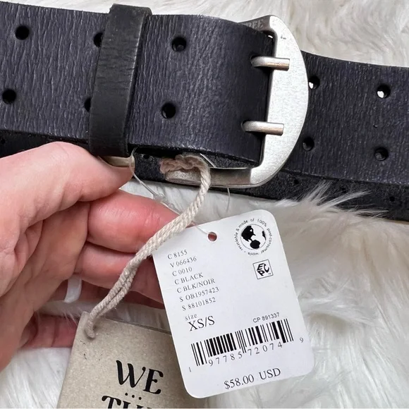 FREE PEOPLE We The Free Women’s Double Cross Belt. Size XS/Small. New With Tags. - Picture 3 of 6